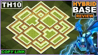 NEW BEST!! TH10 Hybrid base 2022 Copy Link! Town Hall 10 Trophy base - Clash of Clans