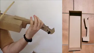 We turn a cardboard box into a folk musical instrument  Test 937