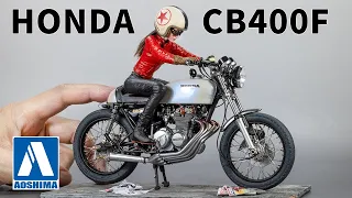 Aoshima HONDA CB400 Italian Gal On CafeRacer