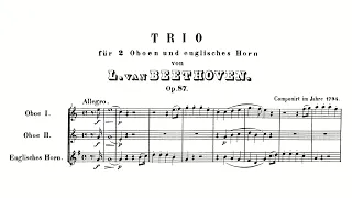 Beethoven: Trio for 2 Oboes and English Horn in C major, Op. 87 (with Score)