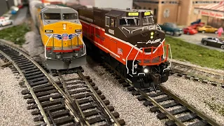 See HO Trains and Locomotives Running on my Layout Live