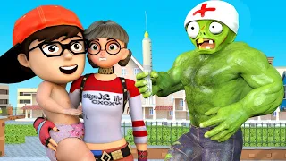 Scary teacher 3D Doctor Zombie Hulk Fake Miss T and Baby Nickjoker vs Tani harley quinn Animation