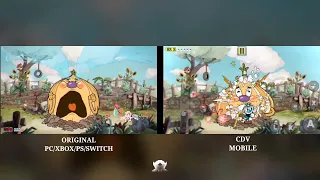 Cuphead - The Root Pack Original vs. CDV Mobile (Comparison)
