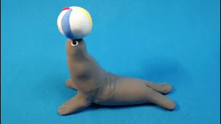 Play Doh Seal | How to make a Play-Doh Seal step-by-step | Clay toys making for kids