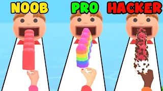 NOOB vs PRO vs HACKER | In Popsicle Stack | Levels 1-15 | B8 Gamer