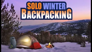 Winter Camping/ Snowshoeing On a WILDERNESS Mountain | Solo Backpack Adventure!