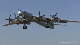 ТУ-95 TU-95 Запуск и взлет. Кубинка Форум"Армия-2018"