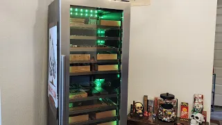 A peek inside my home coolidor (wine cooler, converted to a cigar coolidor).