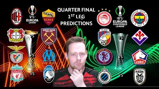 My Europa League and Europa Conference League Quarter Final 1st Leg Predictions!