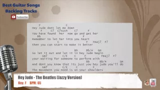 🎙 Hey Jude - The Beatles (Jazzy Version) Vocal Backing Track with chords and lyrics