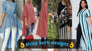 #pinkway 👌striped kurti designs 👌lining kurti designs