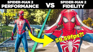 Spider-Man 2 PS5 is a MASTERPIECE | Fidelity vs Performance Side-by-Side Gameplay Comparison 4K60FPS