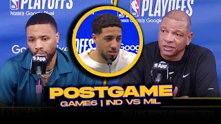 Pacers/Bucks Postgame, Doc Rivers, Lillard Middleton, Haliburton, Carlisle Reactions | 2024 ECR1 GM6