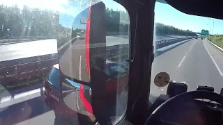 POV Truck Driving Tranziting Prague From D1 to D5