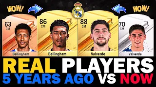 FC 24 | REAL MADRID PLAYERS 5 YEARS AGO VS NOW!⚪🟡ft.Bellingham, Valverde, Vinicius Jr...