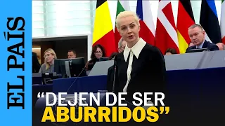 NAVALNI | La viuda de Alexéi Navalni, Yulia Navalnaya, habla en el Parlamento Europeo | EL PAÍS