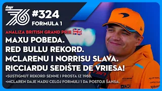 Lap 76 #324 F1: Maxu pobeda | Red Bullu rekord | McLarenu i Norrisu slava | Riccardu mesto De Vriesa