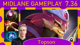 ⭐ New Patch 7.36! Topson Pangolier |16/7/11| Mid Gameplay - Dota 2 Top MMR