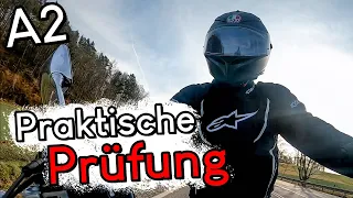 Meine Motorrad Prüfungsfahrt - praktische Prüfung - A2 Führerschein