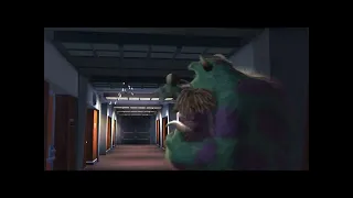 Monsters Inc - Baby Smitty bites Mike scene