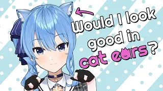 Suisei debates whether or not she should get cat ears