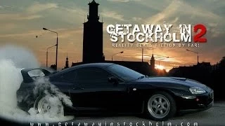 (HD) Getaway In Stockholm 2 - Toyota Supra and Escort Cosworth illegal street race and police chase