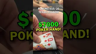 ALL-IN For $7000 With King Queen?! 😱 #Poker #Shorts