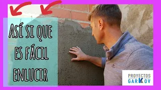 👀👀 FACIL ENLUCIR UNA PARED CON CEMENTO. DIFERENTE QUE EL RESTO