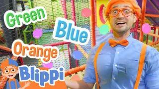 Blippi Learns Rainbow Colors and Shapes at the Indoor Playground | Blippi - Learn Colors and Science