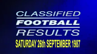 FINAL SCORE 26/9/1987