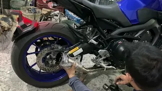 Vmax Racing muffler MT09 sound test