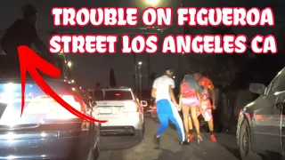 This CAN'T Be Los Angeles! World's Oldest Profession is Thriving - Figueora Street LA California 4K