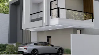 House Design 15mx12m| Moderne villa R+1 @atbnhousedesign #revit2024 #d5render