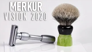 Merkur VISION 2000. Мыло и помазок YAQI. ТДС Каяпут Гурьюнский | Бритьё с HomeLike Shaving