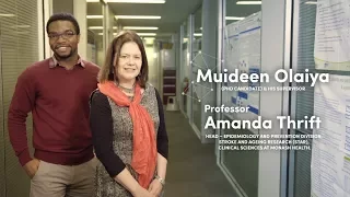 Monash Research Champions | Muideen Olaiya and Professor Amanda Thrift