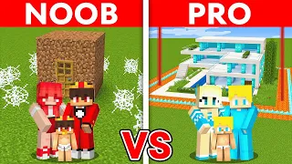 Noob Familie vs Pro Familie: SICHERSTES HAUS BAU CHALLENGE in Minecraft!