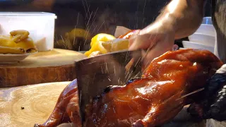 Super Juicy Roasted Goose，Roasted#PorkBelly #CharSiu #BBQork #ASMR #HongKongstreetFood #燒鵝  #香港美食#旅游