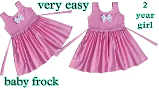 2 and 3 year girl  Baby frock cutting and stitching