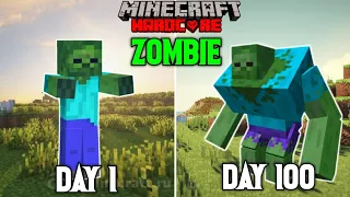 I Survived 100 Days as a Zombie In Minecraft Hardcore | LordN Gaming