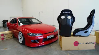 S15 Gets CARBON FIBRE Bucket Seats! - Bride Zeta IV Install