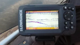 Подъем Сома на Эхолоте! Учимся Квочить! Эхолот LOWRANCE HOOK2 4X