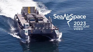 Landing Crafts Deliver Military Equipment On The Beach - SeaAirSpace 2023