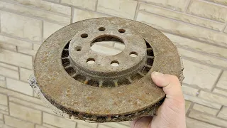 Few people know the secret of the old car brake disc! A brilliant idea in a few minutes!