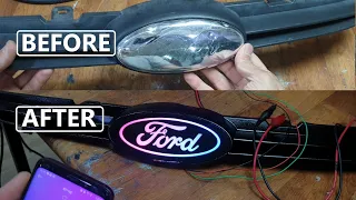 Ford Fiesta light up Logo Making (ws2812b pixel led)