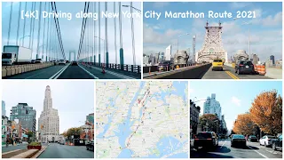 Driving along New York City Marathon Route 2021