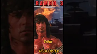 Rambo ☆ John Rambo Tank vs Soviet Helicopter Final Battle ☆ Rambo Edit 🚁 #rambo3 #rocky #motivation