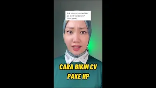 Cara Praktis Bikin CV Pake HP #Short #tipscv #CV #tipskerja #TipsCV #BUMN #curriculumvitae #HP #Tips