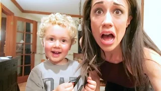 2 YEAR OLD CUTS MY HAIR!