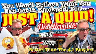 Higgitt's £1 Burger in Blackpool YOU WON'T BELIEVE WHAT HE'S OFFERING NOW for a QUID!!!!!!