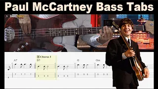 The Beatles - If i fell INSTRUMENTAL BASS COVER (with Tabs and Sheet)
